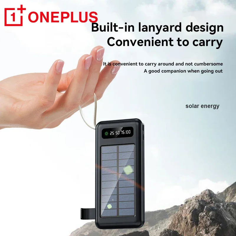 Solar Power Bank 50000mAh Fast Charging Portable Battery