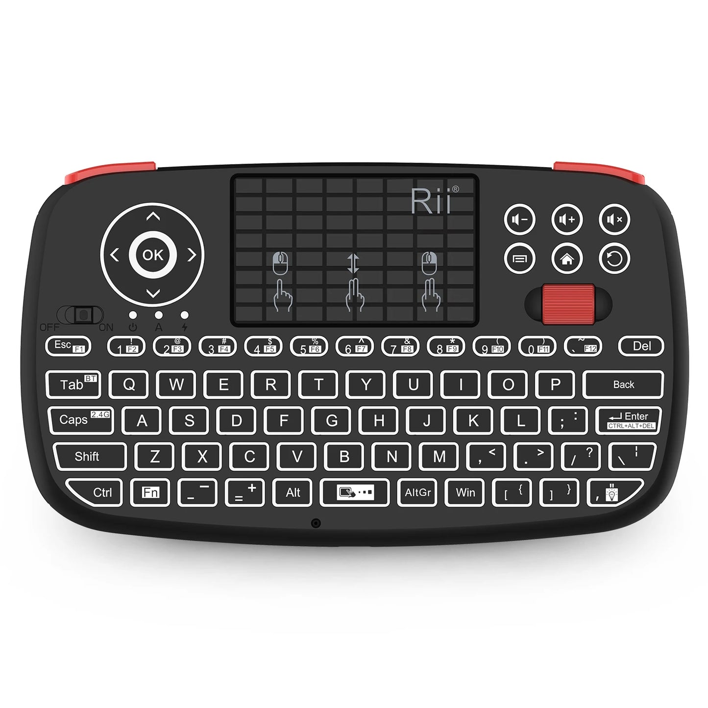 Rii i4 Mini Bluetooth Wireless Keyboard With Touchpad 2.4GHz Backlit Mouse Remote Control For Windows Android TV Box Smart TV