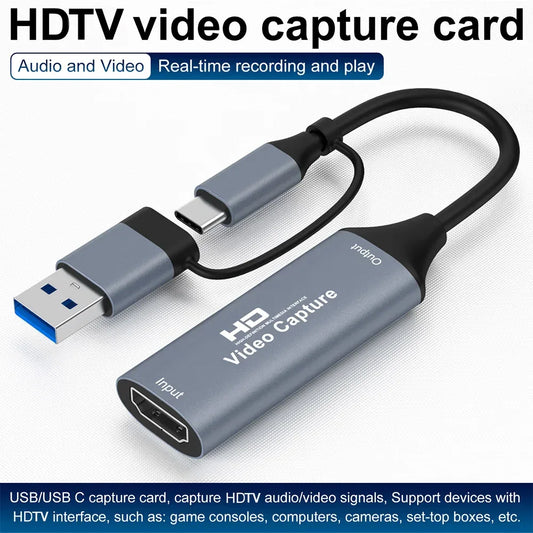4K HDMI to USB Capture Card 1080P Streaming Recorder
