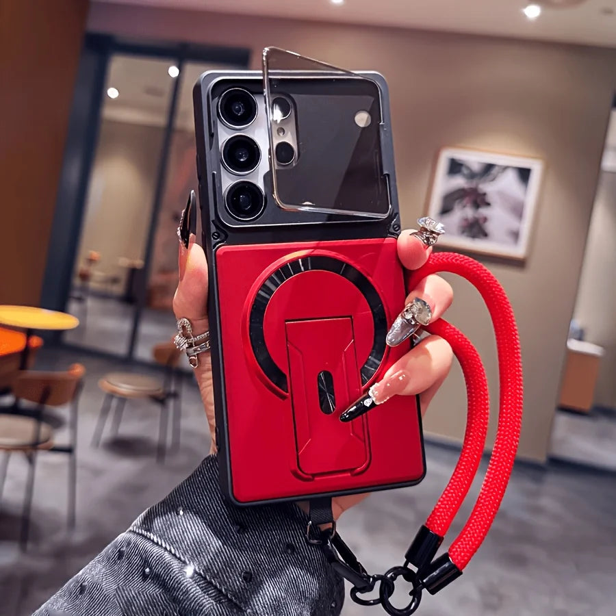 Multi-functional strap/lanyard, lens protection, dual-stand magnetic phone case for Samsung Galaxy S26 S25 24 S23 Ultra A16 A17