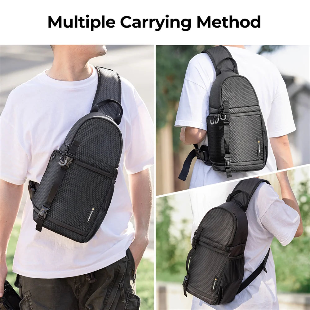 K&F CONCEPT Camera Bag Photography Backpack 10L Waterproof Camera Sling Backpack DSLR/SLR Camera Case For Sony DJI Fuji Bags