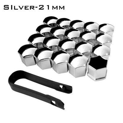 Chrome ABS Wheel Nut Bolt Covers – 20-Pack