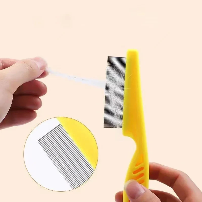 1/2pc Pet Hair Shedding Comb Stainless Steel Flea Comb for Cat Dog Pet Comfort Flea Hair Grooming Comb Dog Brush Grooming Tools - Urbizia
