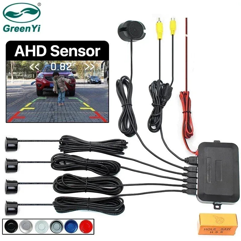 GreenYi AHD Car Video Parking Sensor Reverse Backup Radar Assistance Detector for Monitor Camera System 22mm Security Reversing - Urbizia