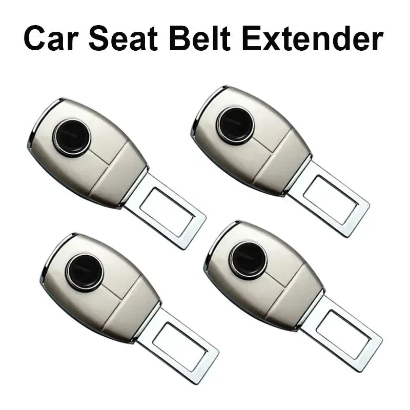 1/2/4 Pieces Car Seat Belt Clip Extender Alloy Seatbelt Lock Buckle Plug Auto Fastener Converter Clip Safety Belt Decoration - Urbizia