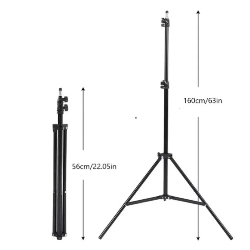 Foldable 56cm-160cm Extendable Mobile phone live support photo tripod multi-functional video recording selfie landing tripod
