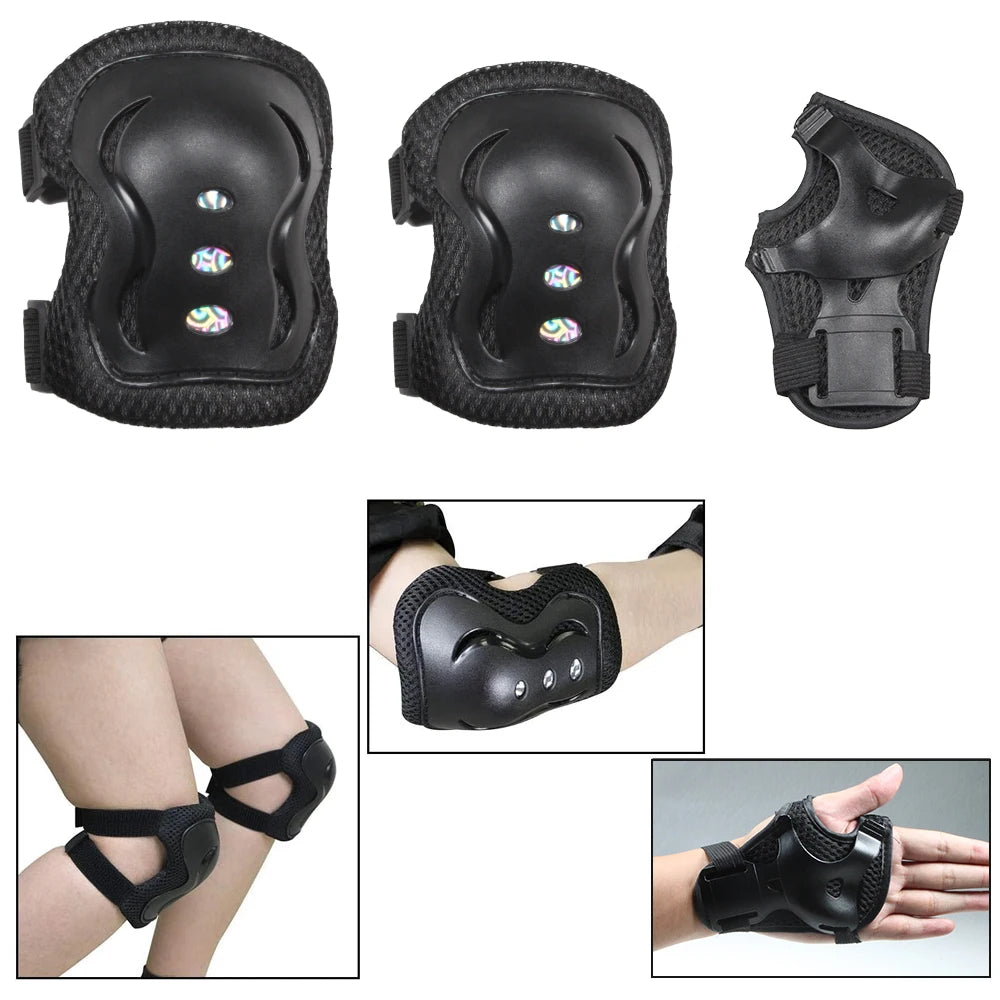 7PCS Kids Bike Helmet for Girls and Boys with Wrist Guard and Knee & Elbow Pads Adjustable Protective Gear for Toddler Skating