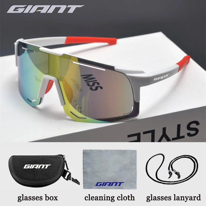 Giant cycling sunglasses Sports Glasses Riding Eyewear Mountain Bike Road Bicycle Outdoor Lenses With Case  Women Men