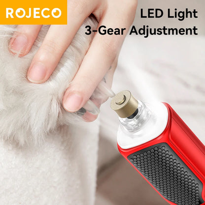 ROJECO 7-Speed Rechargeable Pet Nail Grinder
