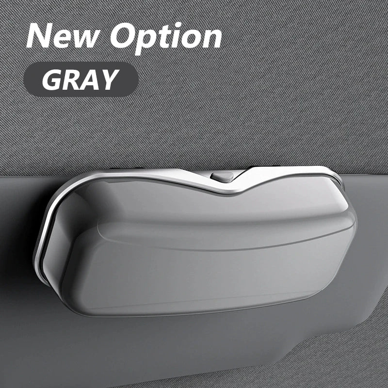 Car Visor Glasses Case Premium ABS Flocking Inner Auto Sunglasses Organizer Storage Case Anti-Scratch Eyeglasses Protection Box