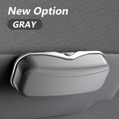 Car Visor Glasses Case Premium ABS Flocking Inner Auto Sunglasses Organizer Storage Case Anti-Scratch Eyeglasses Protection Box
