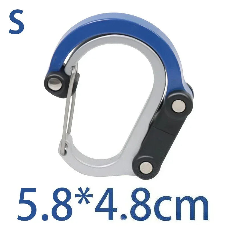 Camping Hybrid Gear Clip Carabiner Rotating Hook Clip Non-Locking Strong Clips for Fishing Hiking Travel Backpack Carabiner Clip