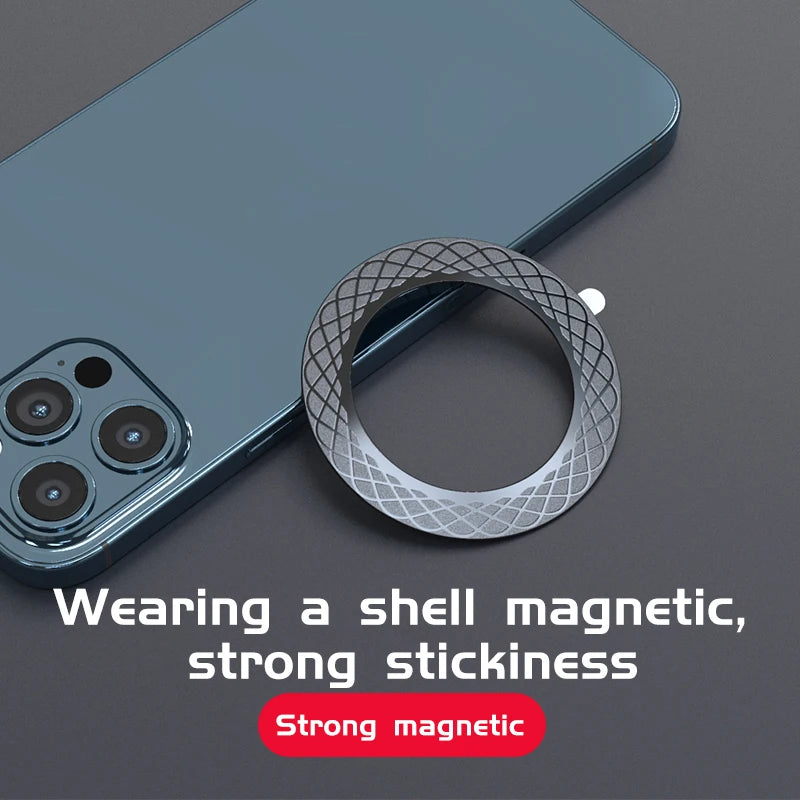 Magnetic Plate Ring For Magsafe Wireless Charger Iron Sheet Sticker Magnet Car Phone Holder For iPhone 14 13 12 Xiaomi