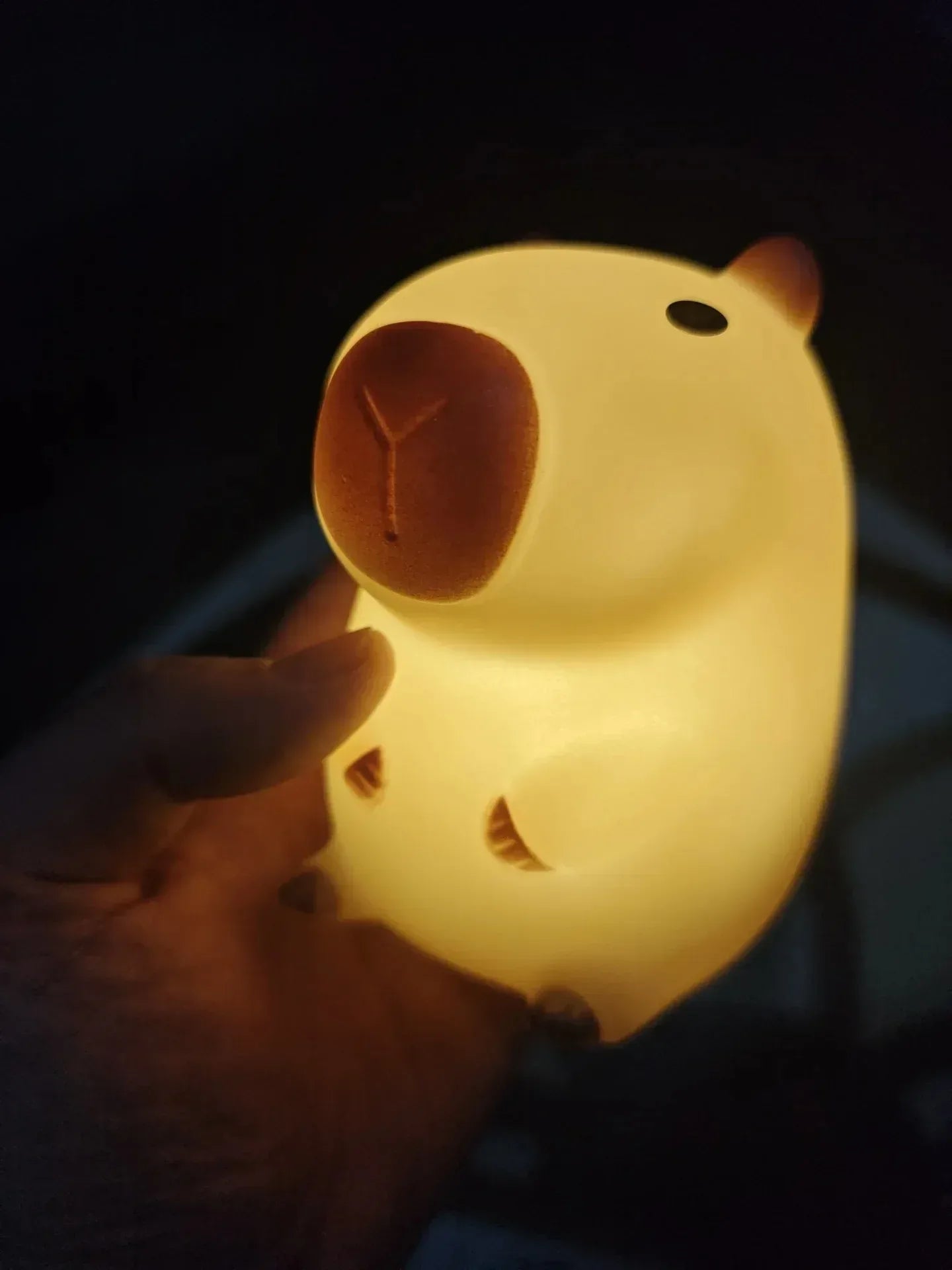 Cute Pet Capybara Night Light Cartoon Silicone Creative Bedside Sleep Night Lamp For Room Decor Birthday gift clearance sale - Urbizia