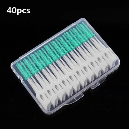 40/120pcs Interdental brush Food grade silicone clean tooth crevices Dental care box toothpicks dental odontología - Urbizia