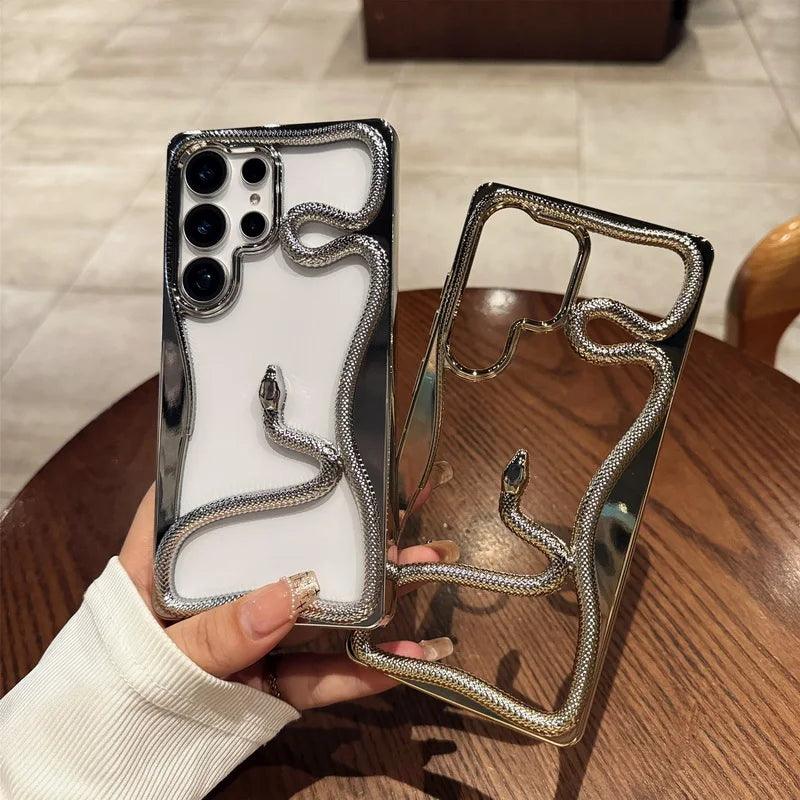 Plating 3D Snake TPU Case for Samsung Galaxy Series