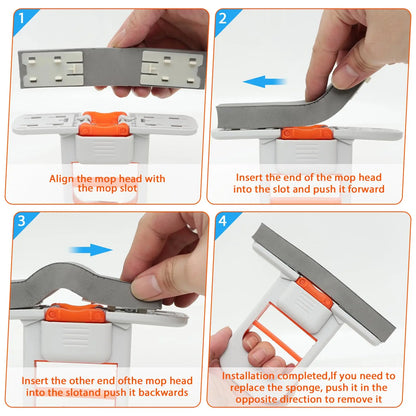 4pcs/set Handheld Mini Squeegee Sponge Cleaning Brush, Portable Multi Purpose Small Cleaner for Kitchen Counter, Sink, Window, Bathroom Tile, Stove Top