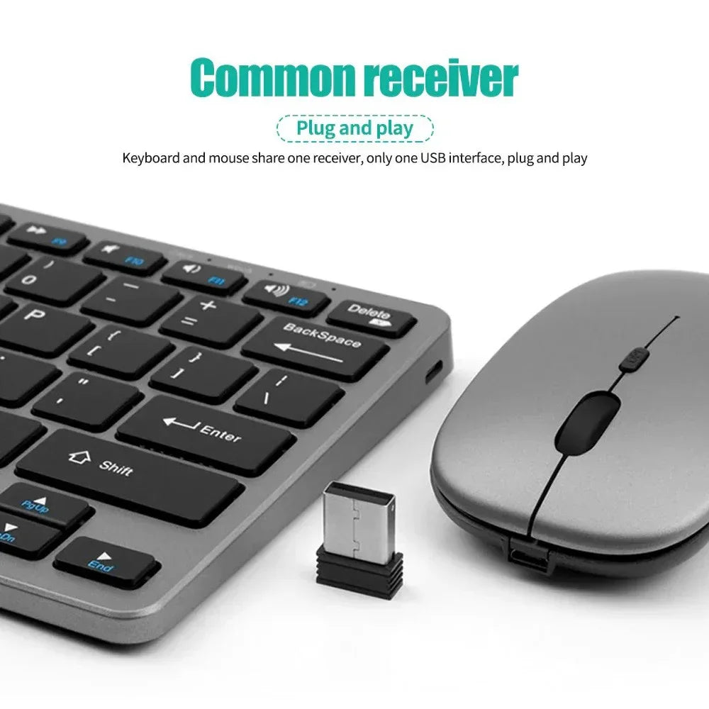 2.4G Wireless Keyboard Mouse Set Bluetooth 5.0 Keyboard Mouse Combo 2 modes Mini Keyboard Mouse For Laptop PC Accessories