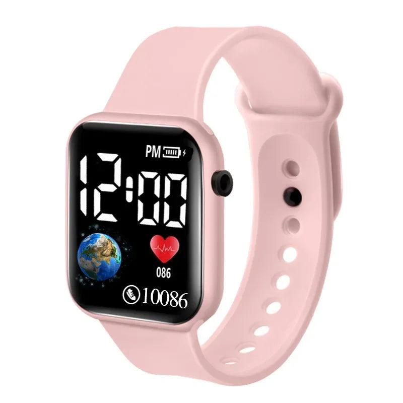 YIKAZE Kids Watches LED Digital Kids Watch Silicone Strap Cartoon Electronic Wristwatch Sports Clock for Boys and Girls Gifts