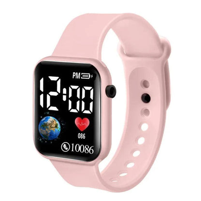 YIKAZE Kids Watches LED Digital Kids Watch Silicone Strap Cartoon Electronic Wristwatch Sports Clock for Boys and Girls Gifts