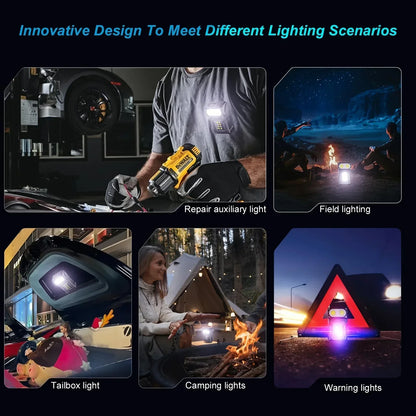 USB Rechargeable Tactical Mini LED Work Light Flashlight Tool - Urbizia