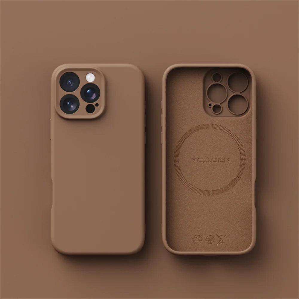 Luxury Liquid Silicone MagSafe Case for iPhone 17–11 Series