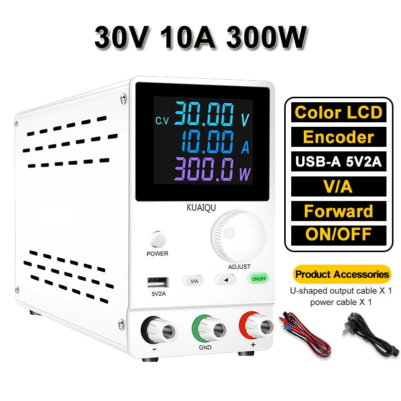 DC Lab Power Supply 30V 10A Adjustable Power Source For Phone Repair 24V 48V 72V Switching Power Supply Battery Fast Charging