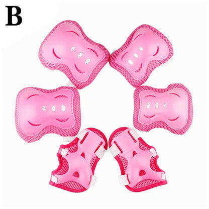 6PCS Kids Protective Gear Set for 3-15 Years, Knee Elbow Pads & Wrist Guards for Skateboard Cycling Skating Scooter