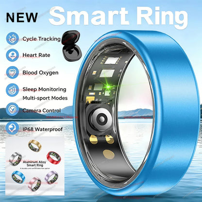 R10 Smart Ring with Charging Case Multi-color Ring Men Women Health Sleep Heart Rate Monitoring IP68 Waterproof Multi-sport Mode