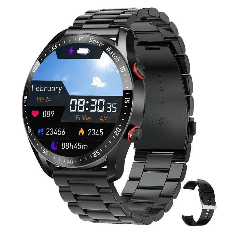 ECG+PPG Bluetooth Call Smart Watch Men Laser Health Blood Pressure Fitnes Sports Watches Man Sports Waterproof Smartwatch+Box - Urbizia