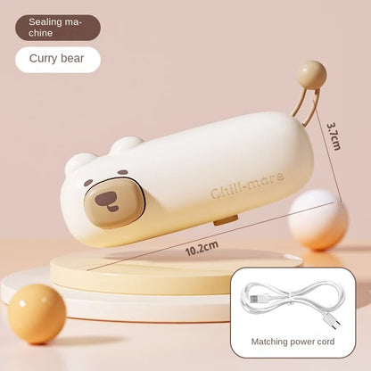 Mini Bag Sealer Rechargeable Heat Sealer and Cutter Mini Chip Bag Sealer Heat Seal with Soft Magnetic Kitchen Accessories