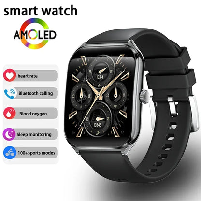 New Ultra Thin Smart Watch men 1.96" AMOLED HD Pixel Display Always Show Time BT Call Reminder Smartwatch Ladies For Android iOS - Urbizia