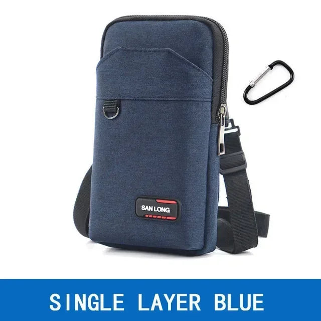 Waterproof Waist Bag Purse Single/double Layer Outdoor Waist Fanny Pack Men Phone Pouch Camping Hunting Tactical Bag with Belt