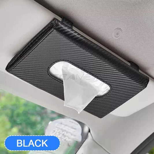 SEAMETAL Car Sunshade Plate Tissue Box Universal Auto Interior Paper Towel Storage Bag Carbon Fiber Sun Visor Tissue Boxes - Urbizia