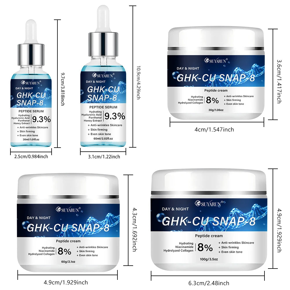SUYARUN GHK-CU SNAP 8 Cream & Serum - Anti-Aging Facial Moisturizer, Firming and Moisturizing for All Skin Types.