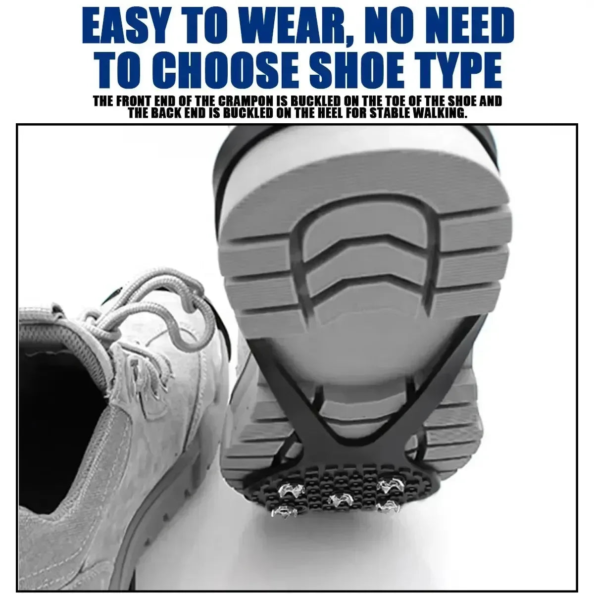 5‑Stud Anti‑Slip Ice Crampons Snow Grips For Shoes - Urbizia