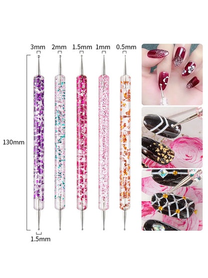 20Pcs Black Nail Art Brush Set Nail Gel Polish Painting Brush Drawing Pen Uv Gel Polish Nail Liner Brush And Nail Dotting Pen For Gel Polish Diy Manicure Salon At Home