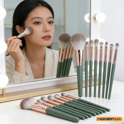 14Pcs Soft Fluffy Makeup Brushes Set, Cosmetic Powder Eye Shadow Foundation Blush Blending Tools
