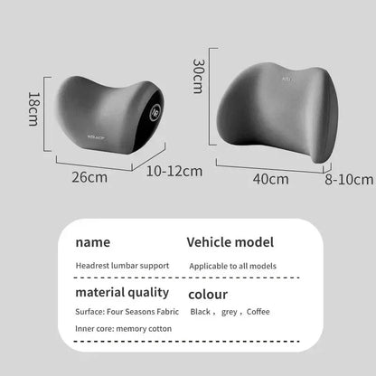 Car Memory Foam Neck & Lumbar Support Pillow - Urbizia