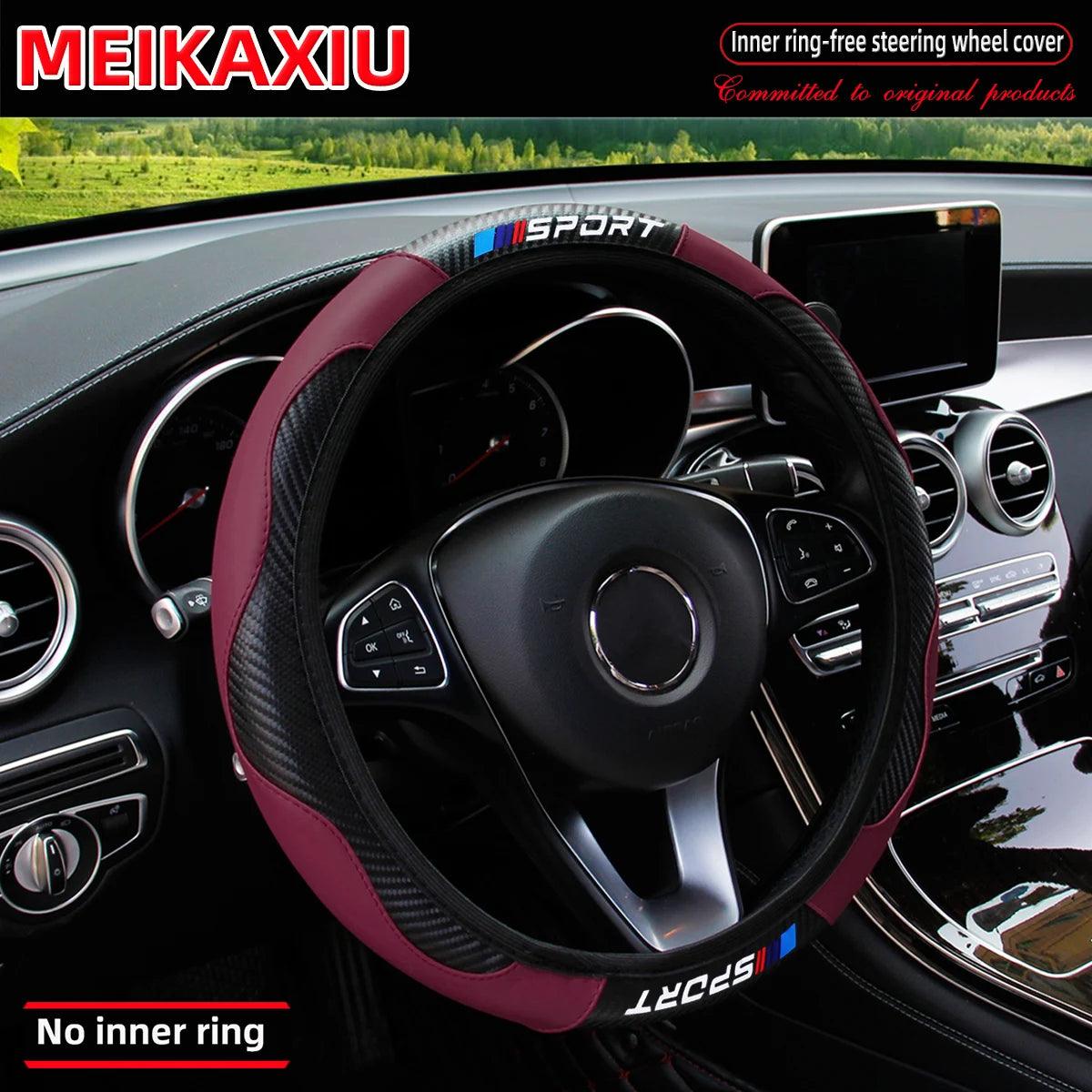 All-Season Carbon Fiber Sport Steering Wheel Cover