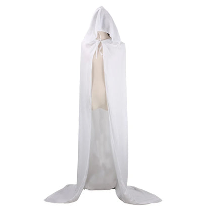 Christmas Pleuche Velvet Hooded Cloak Cape – Medieval Witch, Wicca, Vampire Halloween & Cosplay Costume