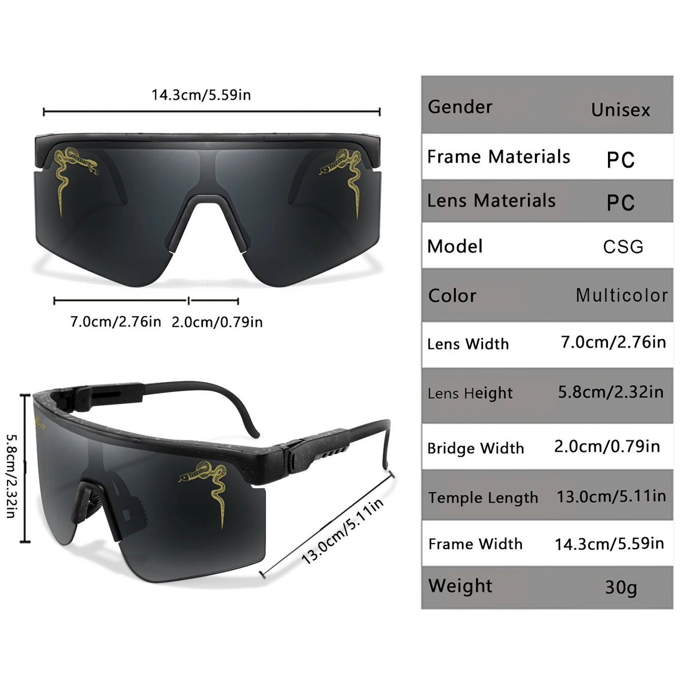 Men's Fashion Large Frame Cycling Sunglasses Fashionable Goggles with Random Dot Decoration for Outdoor Sports Hiking Fishing