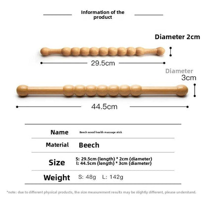 Natural Bamboo Massage Stick Wood Therapy Massager Relieve Muscle Soreness Anti-Fatigue Gua Sha Back Acupuncture Physiotherapy