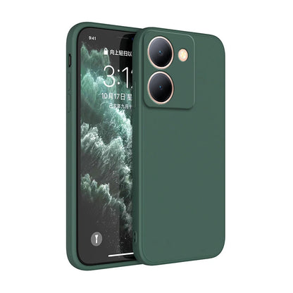 Pure Candy Phone Cover for VIVO Y36 Y27 Y78 4G 5G Luxury Shockproof Original Liquid Silicone Internal Flocking Soft Case Housing