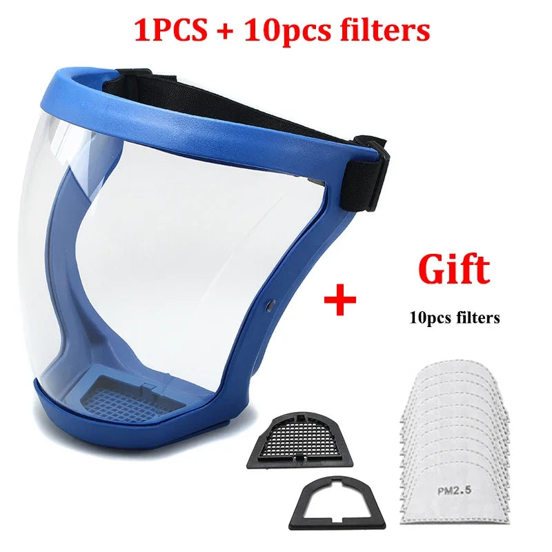Protection Mask Splashproof Transparent Facial Protector Face FaceMask Protective Outdoor Safety Mask Head Cover Work Protection