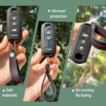 For Mazda 2 3 6 CX-5 CX-3 CX-9 CX-7 MX-5 Silicone Key Case With Keychain Protection Cover Car Key