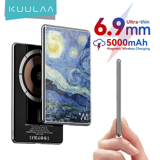 Ultra Slim Magnetic Power Bank 5000mAh 20W Wireless Charging