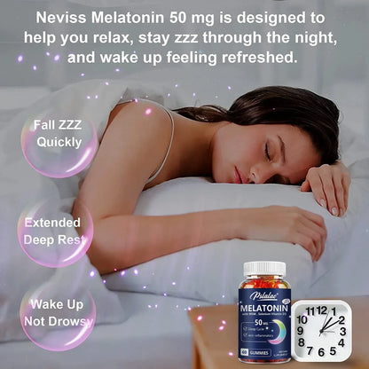 Melatonin Gummies - Sleep Aid, Improve Sleep Quality and Support Deep Sleep - 60 Gummies - Urbizia