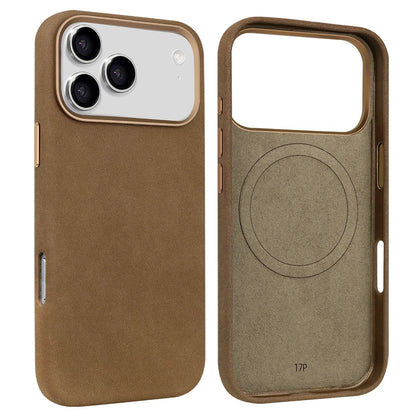 Suede Phone Case for iPhone 18 Pro with Magnetic Wireless Charging Anti-Drop Cover Compatible with iPhone 18 17 16 15 Pro Max