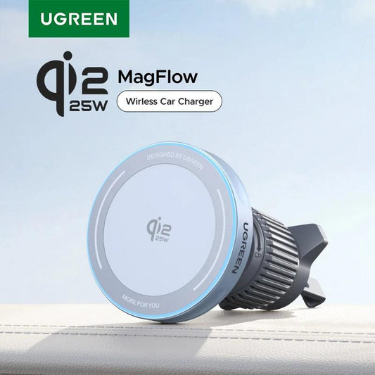 UGREEN Qi2.2 25W 15W Magnetic Car Phone Holder Wireless Charger Stand For iPhone 17 16 Pro Max Charging Magnetic Car Charger